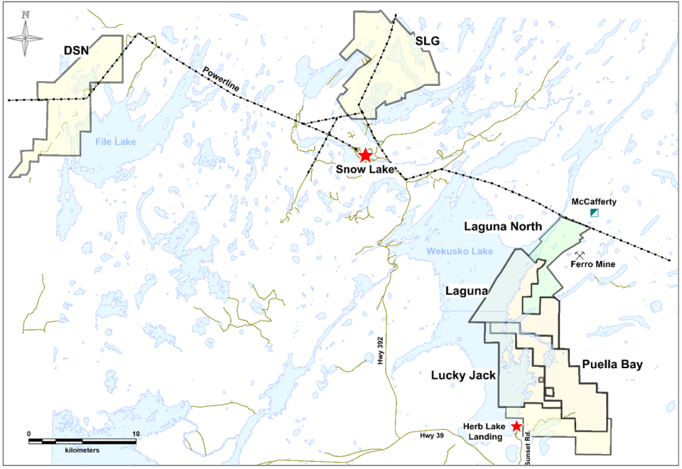 Snow Lake Property Location Map