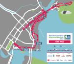 <p>Route map for 10km race in Standard Chartered Singapore Marathon 2018 (Infographic: Standard Chartered Singapore Marathon) </p>