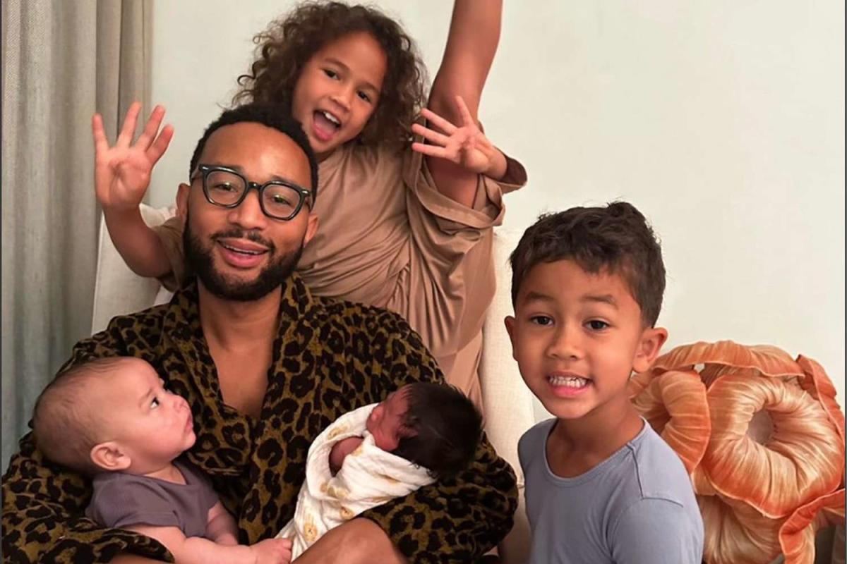 John Legend Shares First Photo with All Four Kids After Welcoming Baby Boy