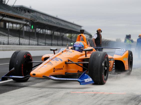 Indy 500: Fernando Alonso glad to be back at Indianapolis but McLaren experience tricky first day