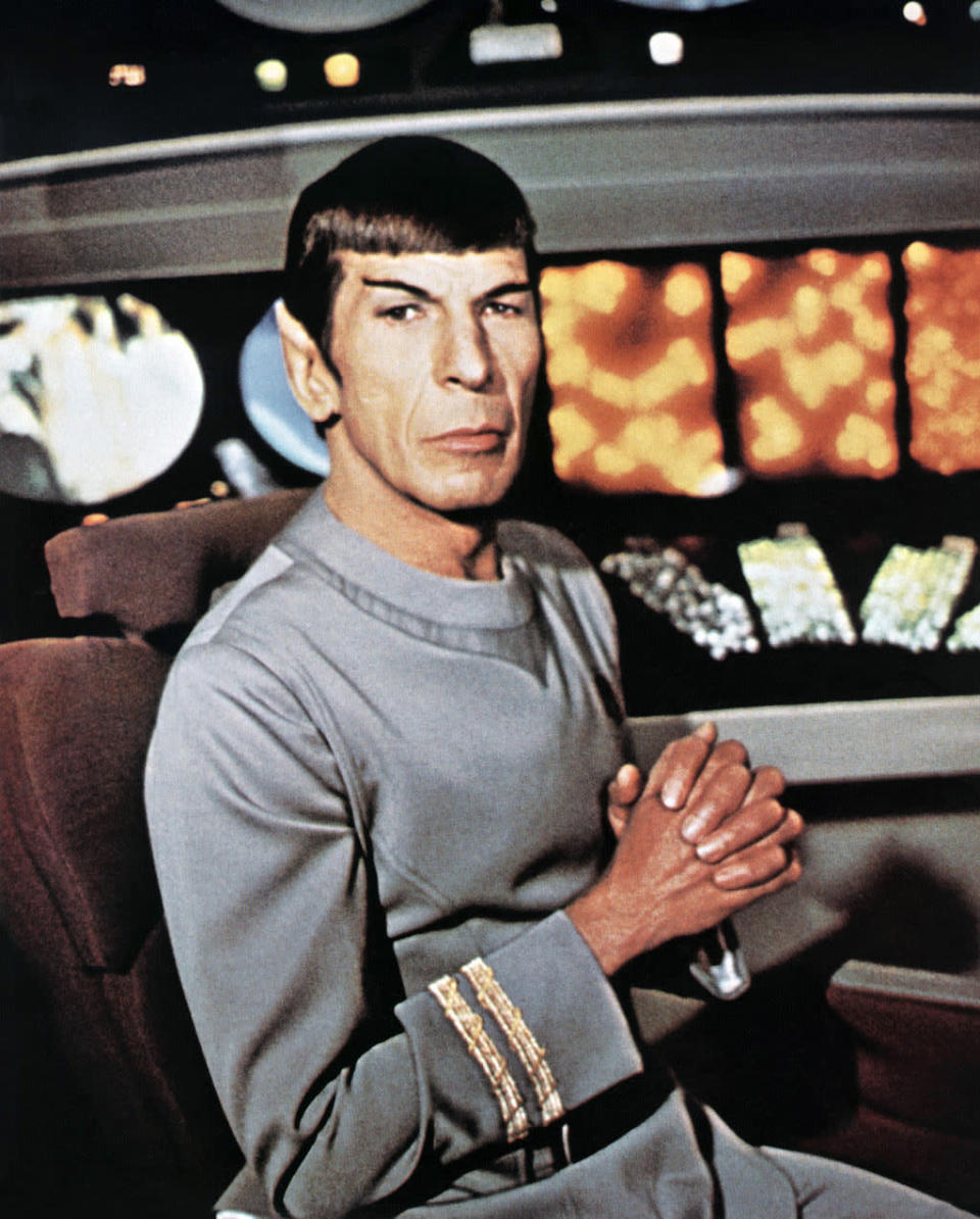 <b>Mr. Spock</b> (Leonard Nimoy)<br>"<a href="http://movies.yahoo.com/movie/star-trek-the-motion-picture/" data-ylk="slk:Star Trek: The Motion Picture;elm:context_link;itc:0;sec:content-canvas" class="link ">Star Trek: The Motion Picture</a>" (1979)