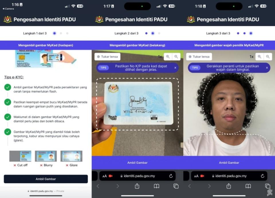 The final step is Padu’s electronic Know Your Customer (eKYC) process to verify your identity. For this step, you’ll need to have a smartphone and your MyKad (IC) with you. — SoyaCincau pic 