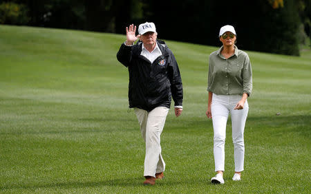 President Trump and Melania Trump arrive at the White House after their visit to Florida. (Photo: Reuters/Kevin Lamarque)