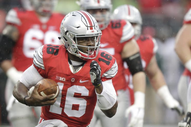 Ohio State QB J.T. Barrett. (AP Photo/Jay LaPrete)