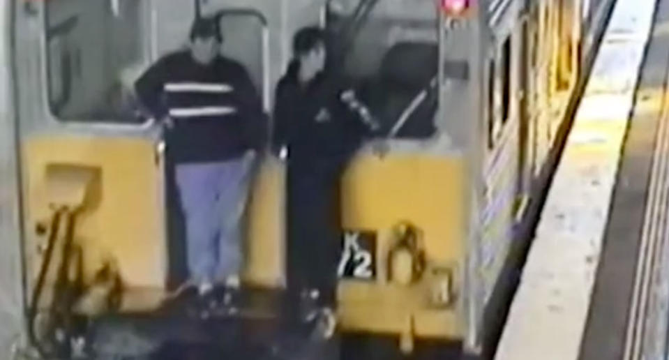 Teens have been filmed train surfing in Sydney. Source: 7 News