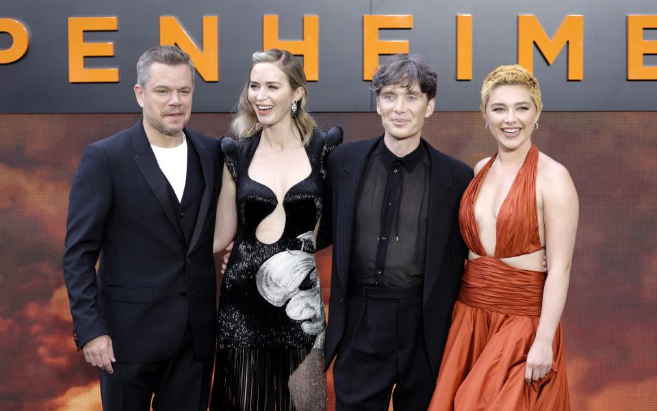 The cast of Oppenheimer - including Matt Damon, Emily Blunt, Cillian Murphy and Florence Pugh - walked out early from the London premiere in solidarity with the strikes