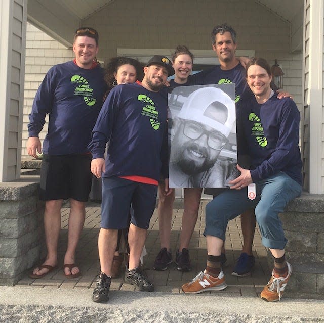 Six of Chris Bamford’s best friends at the 2018 Golf Run in Greenland.  Bamford died in 2016.