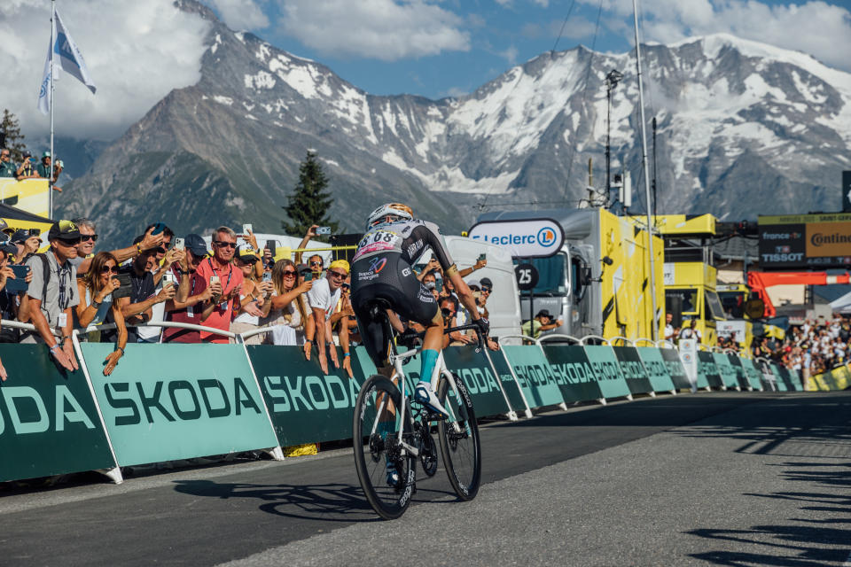 Stunning images from the 15th stage of the 2023 Tour de France, from Les Gets Les Portes du Soleil to Saint-Gervais Mont Blanc