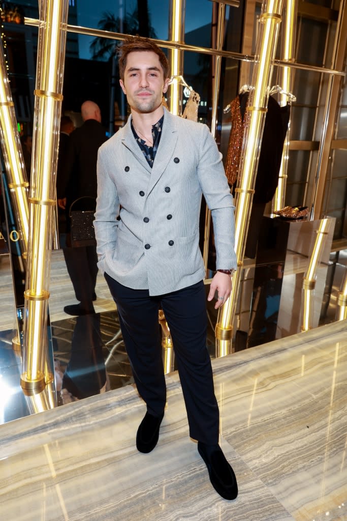 Phil Dunster at the Giorgio Armani party in Beverly Hills on March 11.