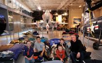 <p>In New York City, visitors can bed down on the famous war ship, <em>Intrepid</em>. For $120 a person, overnighters get to explore the Hangar and Flight Decks and take part in a treasure hunt. Read more about it <a rel="nofollow noopener" href="http://www.intrepidmuseum.org/Groups/Overnights.aspx" target="_blank" data-ylk="slk:here;elm:context_link;itc:0;sec:content-canvas" class="link ">here</a>.</p>