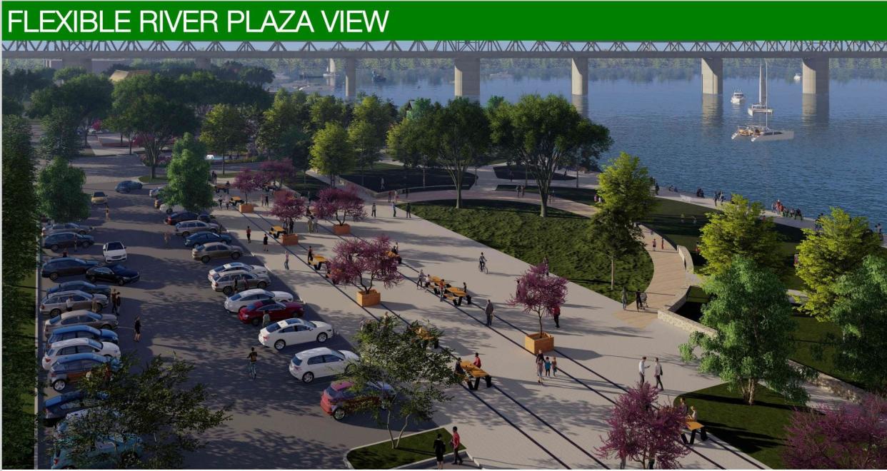 A rendering of the potential new look for Peoria's riverfront.