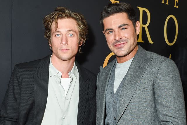 <p>Gilbert Flores/Variety via Getty</p> Jeremy Allen White and Zac Efron