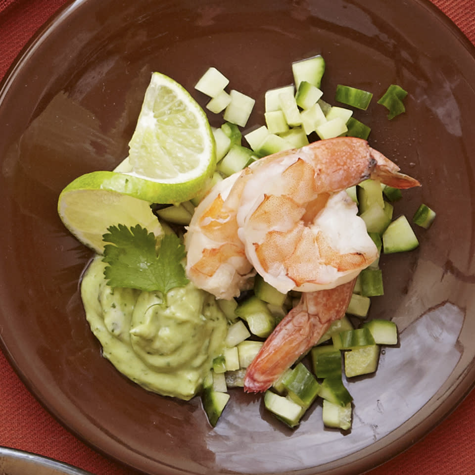 Shrimp and Cucumber Salad with Creamy Avocado Dressing