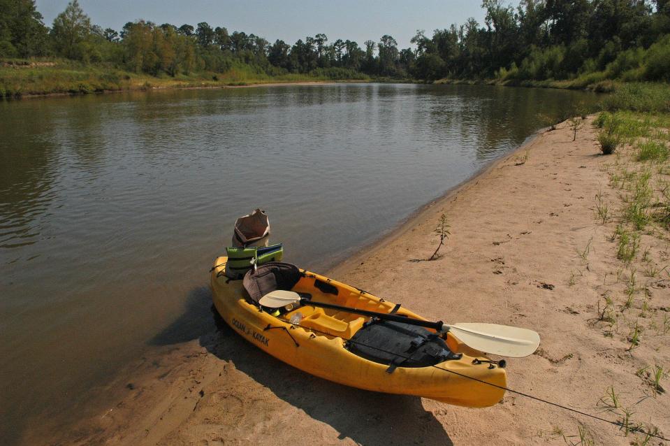 During the historic drought of 2011, the Neches River ran low and slow, exposing sandbars and other features usually underwater, as seen here. This year, during an "exceptional drought" in East Texas, the river is low again, and a man discovered the last resting place of World War I wooden-hulled ships in the low water.