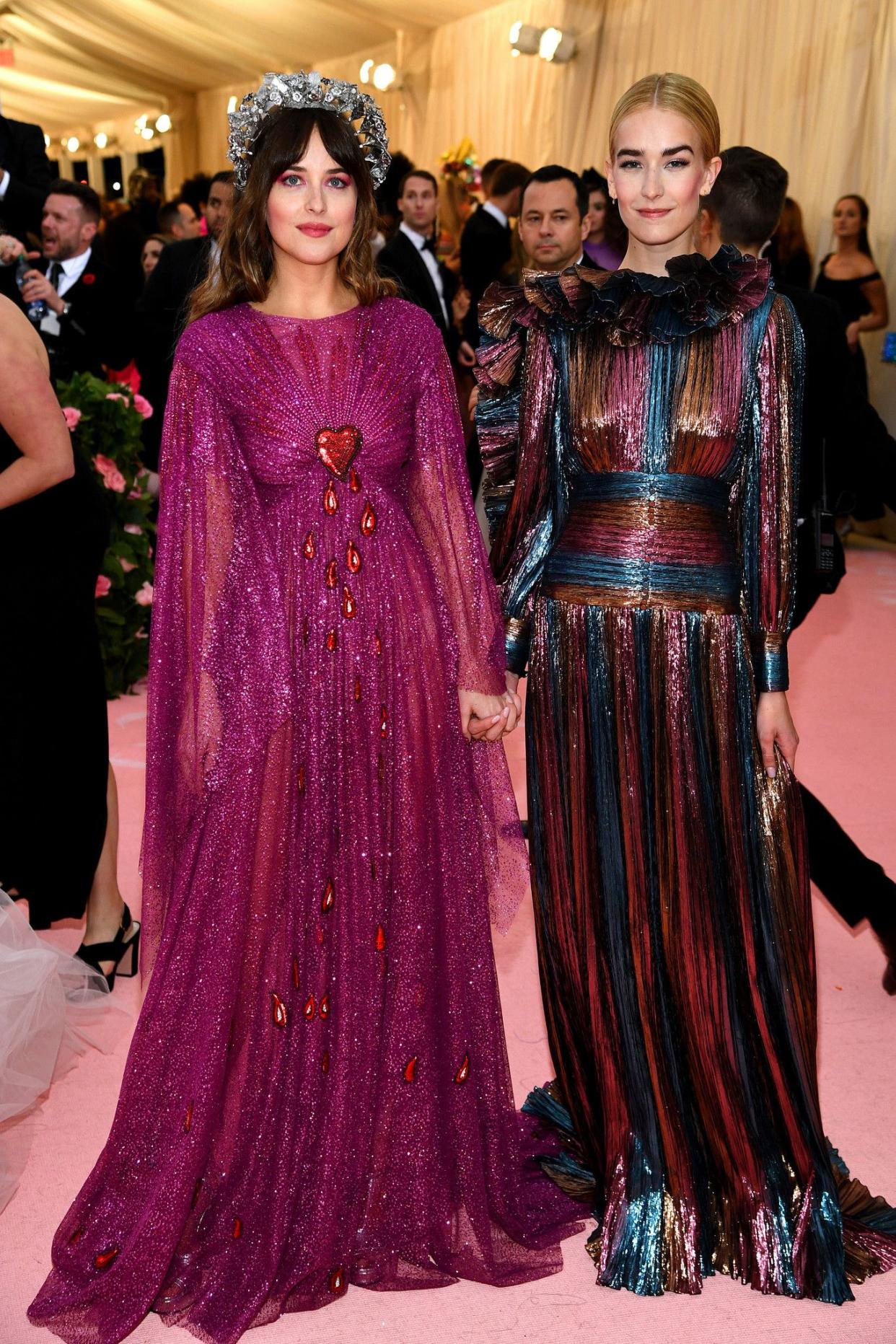 Dakota Johnson and Grace Johnson attend The 2019 Met Gala Celebrating Camp: Notes on Fashion at Metropolitan Museum of Art on May 06, 2019 in New York City.