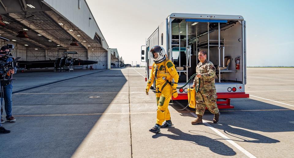 Blair Bunting stepping to his TU-2S after many months of preparation. <em>Blair Bunting</em>