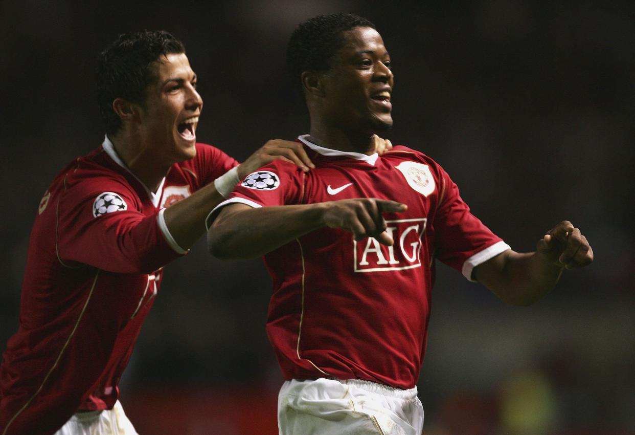 Cristiano Ronaldo and Patrice Evra