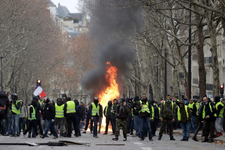The protests which have seen rioting in Paris and other cities and taken a heavy financial toll