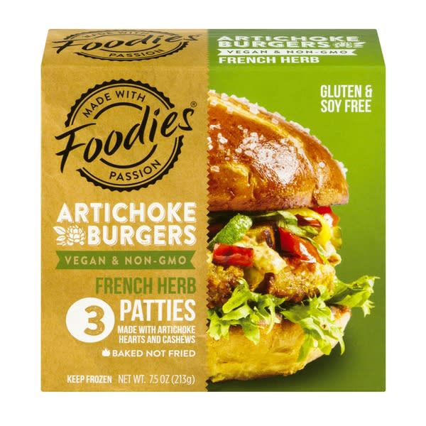 3) Foodies Artichoke Burgers French Herb Patties