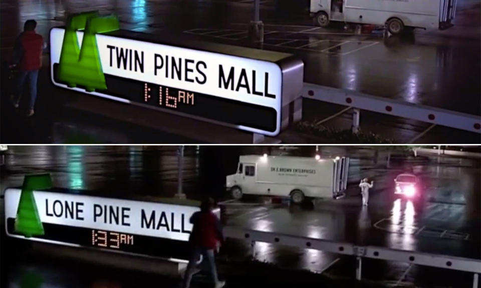 Amazing movie details: The mall sign in ‘Back To The Future’ (1985)