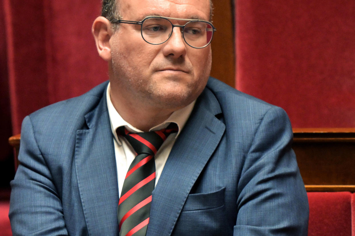 Damien Abad photographié dans l’hémicycle de l’Assemblée nationale le 30 mai (illustration)