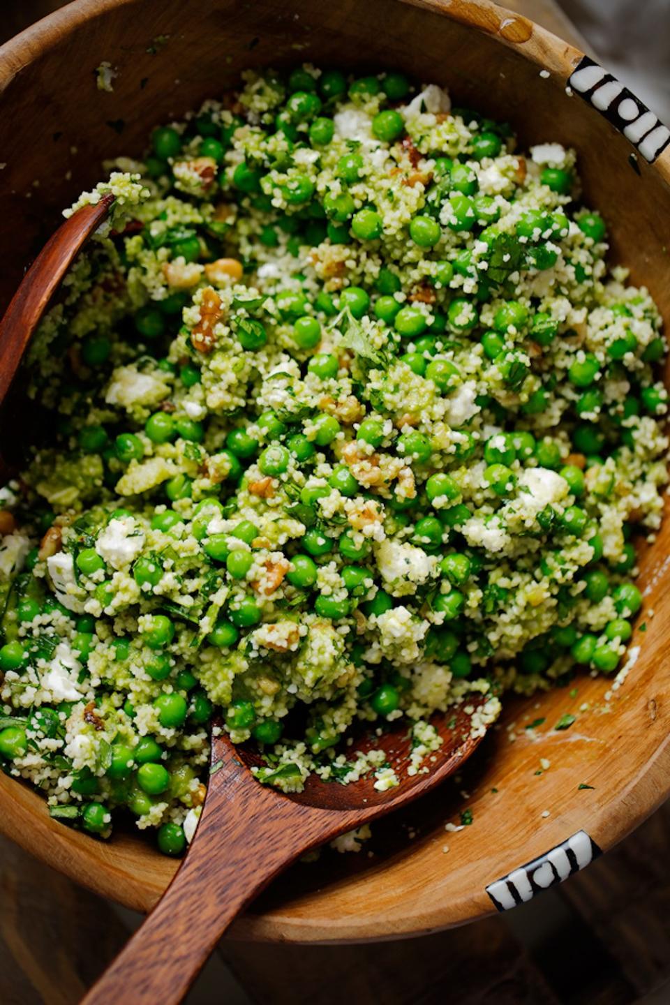 Spring Couscous With Basil Vinaigrette from Little Spice Jar