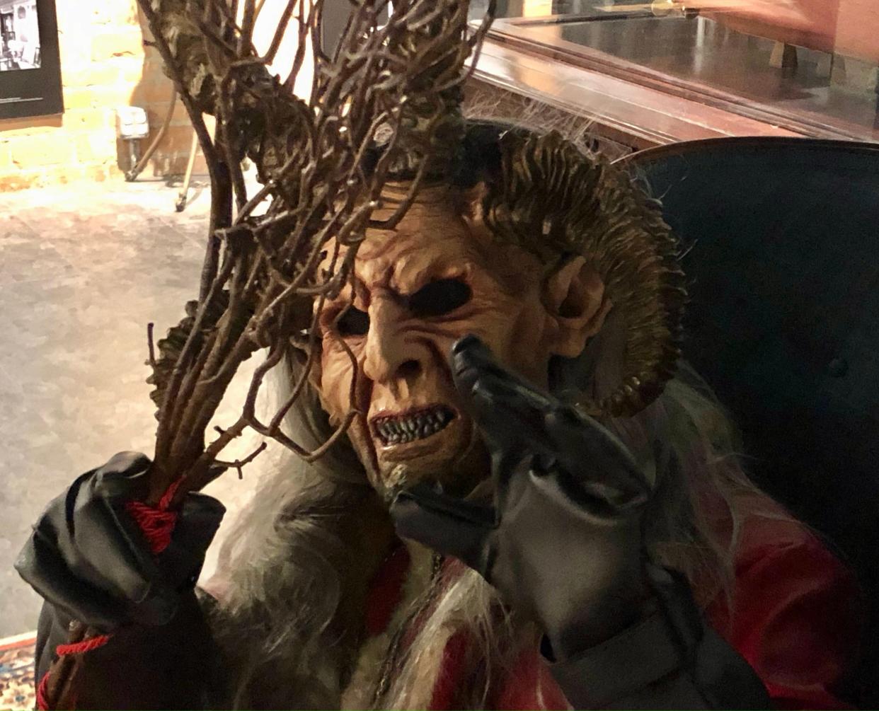 Krampus, a horned, anthropomorphic figure in Alpine folklore who scares misbehaving children during the Christmas season, will visit The Mariner theater in Marine City Dec. 3.