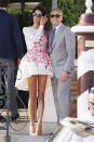 <p>This Giambattista Valli dress that Amal wore on their wedding trip to Venice is still one of our favourite items she’s ever worn. <i>(Photo by Ernesto Ruscio/GC Images)</i></p>