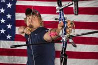 Archer Brady Ellison poses for a portrait during the 2012 U.S. Olympic Team Media Summit in Dallas, May 13, 2012.