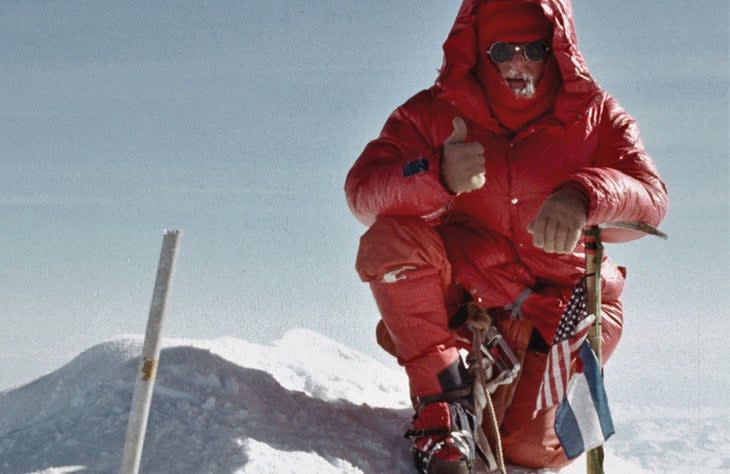 <span class="article__caption">The author on the summit of Denali, via a ski traverse climbing the Muldrow Route and descending the West Buttress. A perfect, windless day, May 15, 1976; it was 21 months after the accident. </span> (Photo: Steve Markusen)