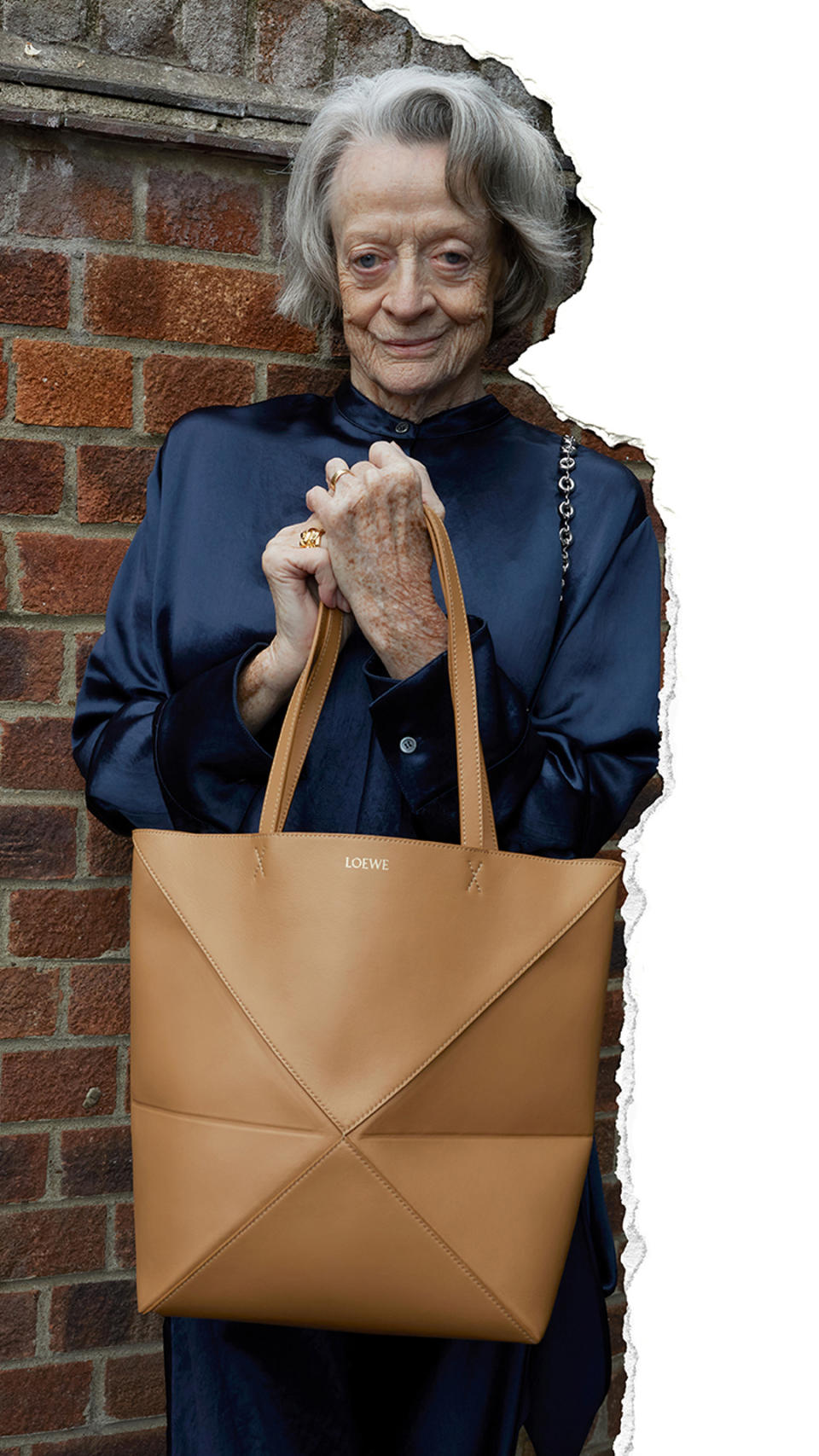 Dame Maggie Smith was photographed by Juergen Teller for Loewe's campaign. (Juergen Teller/Courtesy of Loewe)