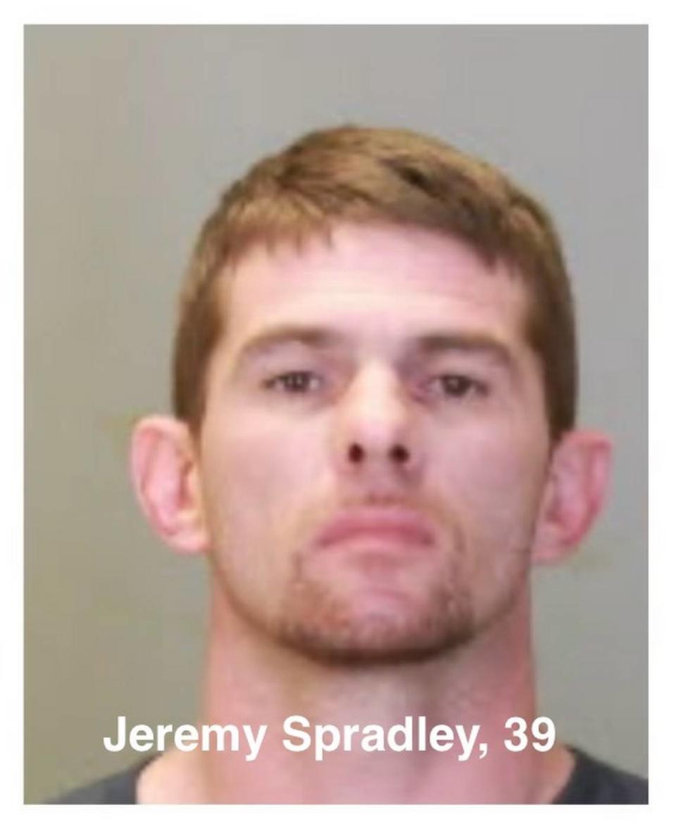 Jeremy Spradley, who is considered to be a suspect in connection with a double shooting that occurred Friday morning in the 1700 block of Rollins Way in Columbus. Photo courtesy of the Columbus Police Department.