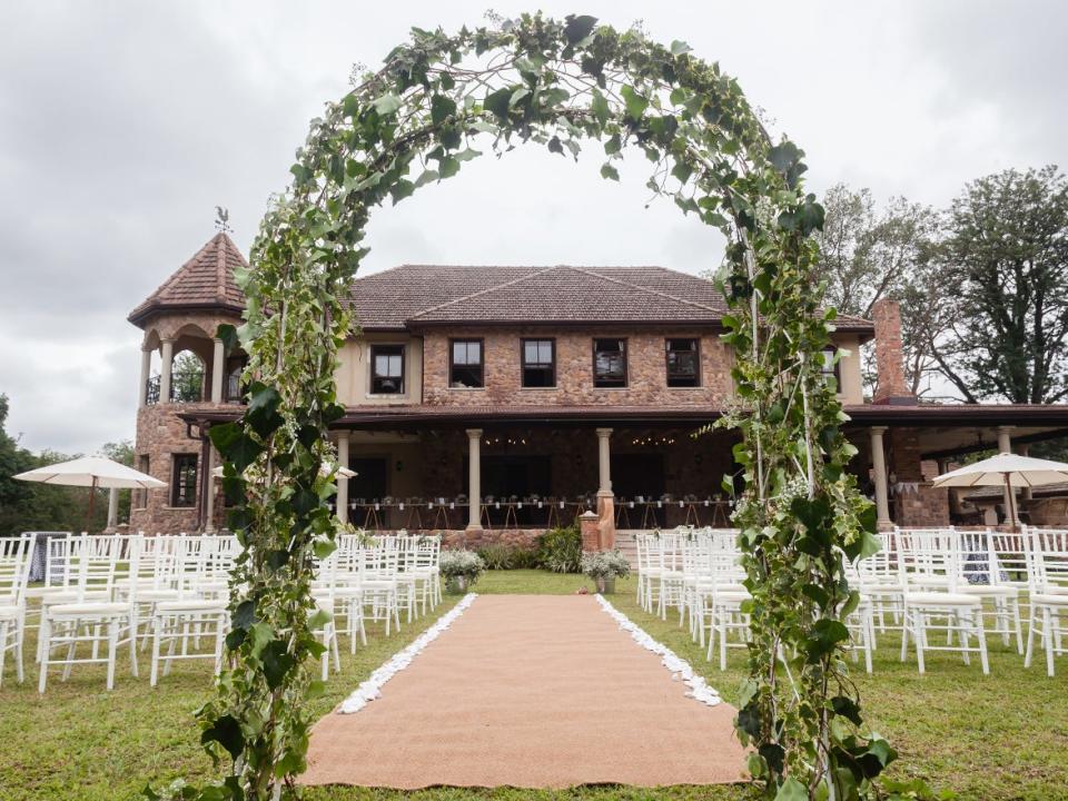 Wedding setup in a private home.