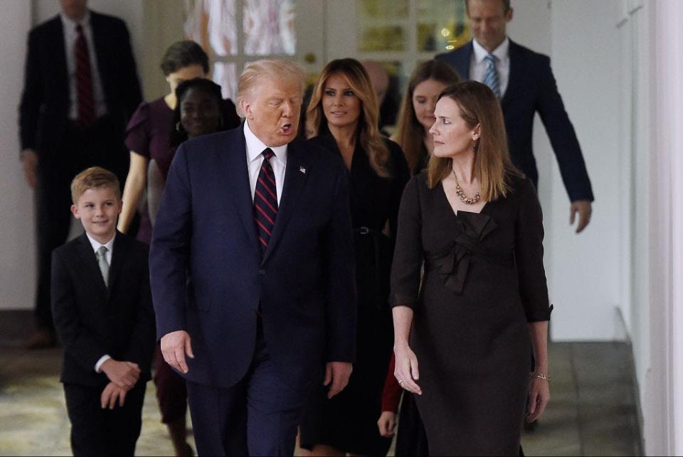 GettyImages donald trump amy coney barrett