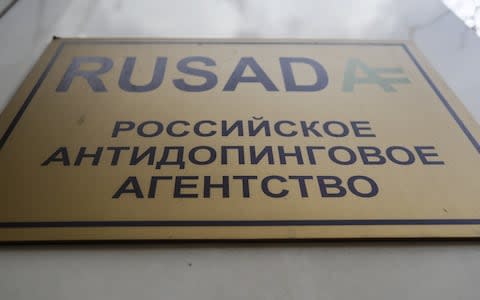 The office of the Russian Anti-Doping Agency (Rusada) in Moscow - Credit: reuters