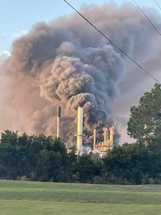 Explosions and fire were reported at the Symrise Chemical Plant in Brunswick, GA Monday morning. Nov 7, 2022.