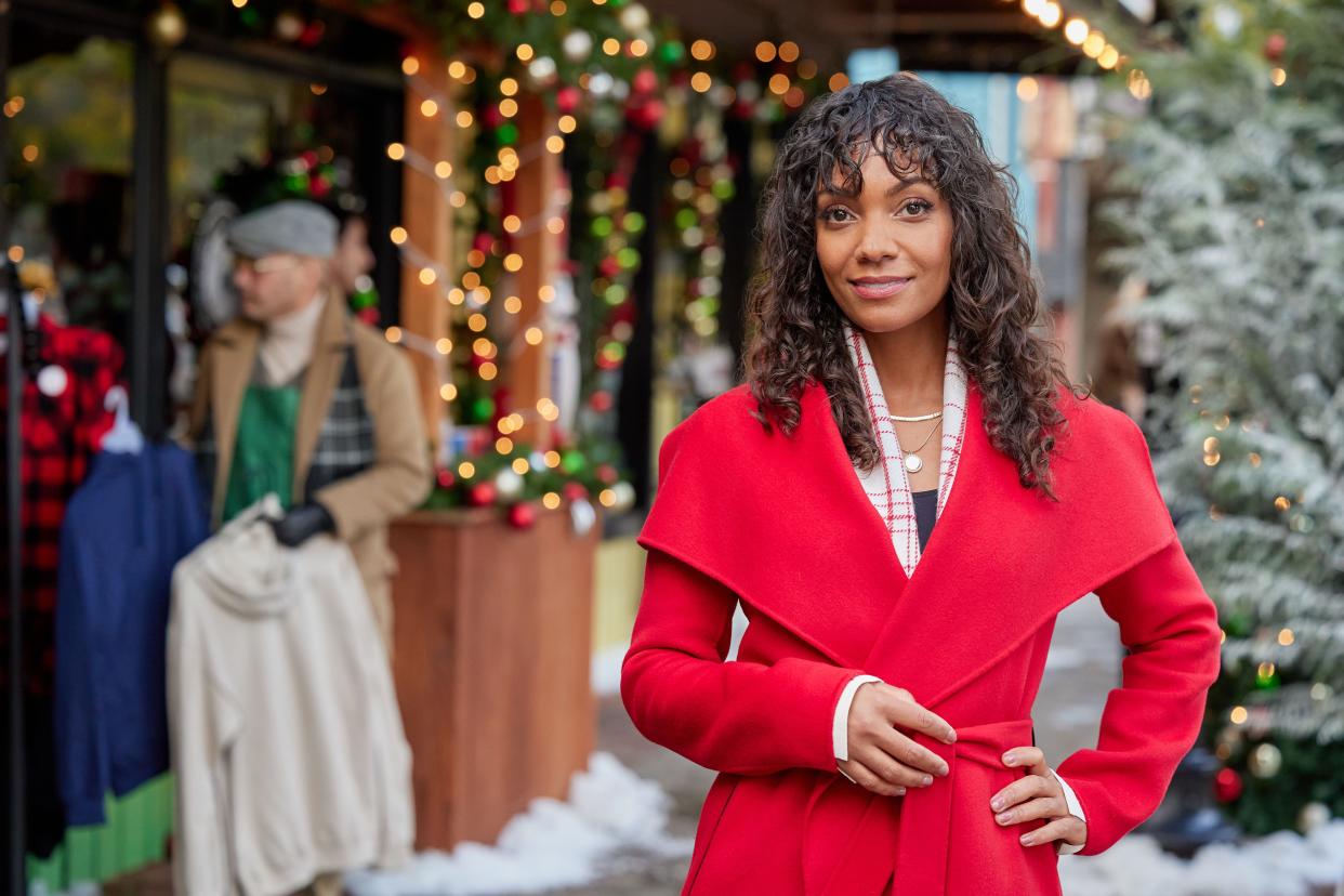 Lyndie Greenwood stars as a publicist named April in the Hallmark movie "Magic in Mistletoe." (Not coincidentally, "April" is the actual first name of the movie's writer, Skyy Blair of Memphis.)