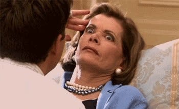 Lucille Bluth glaring in rage