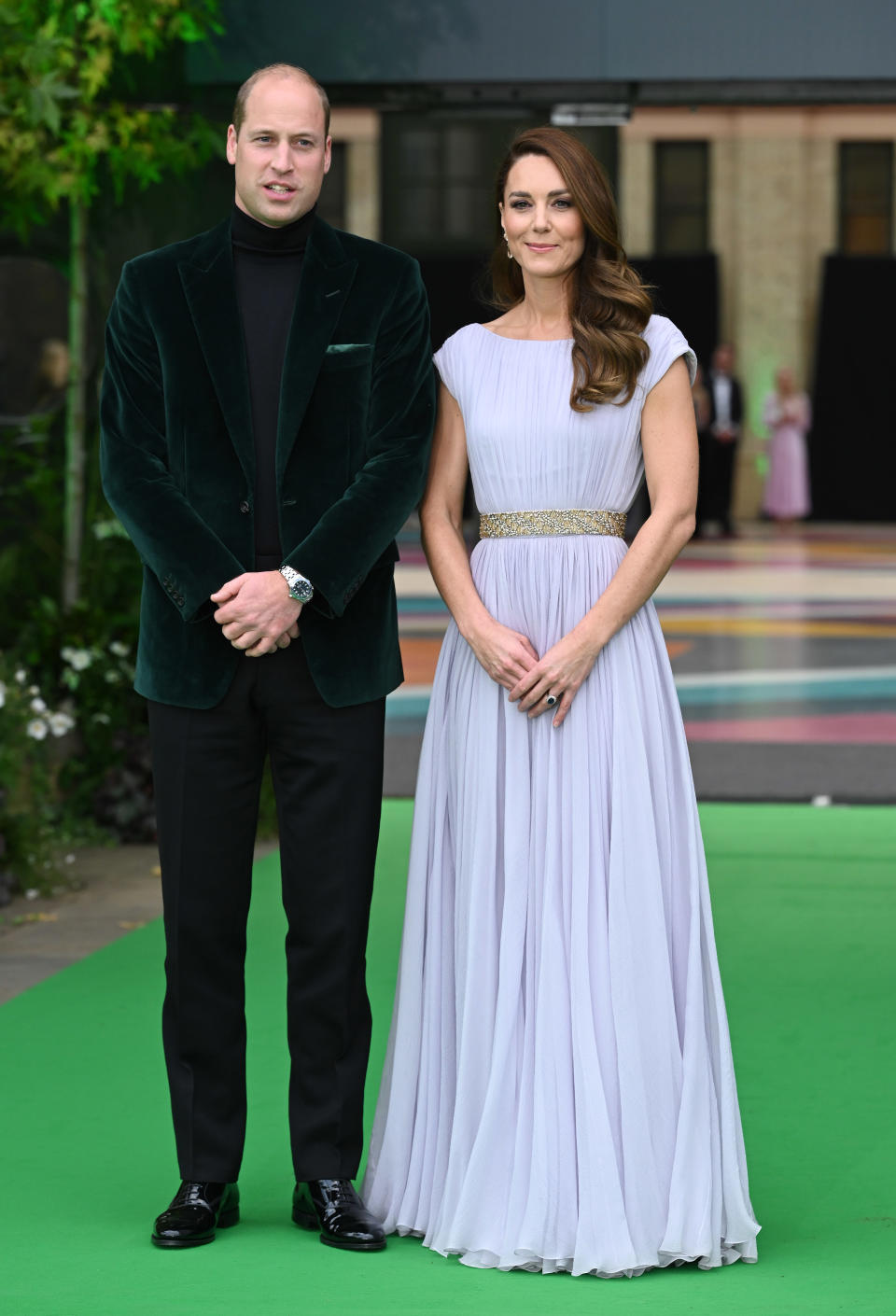 The royal (with wife Kate Middleton in McQueen) drew comparisons to James Bond and Daniel Craig. (Photo: Karwai Tang/WireImage)