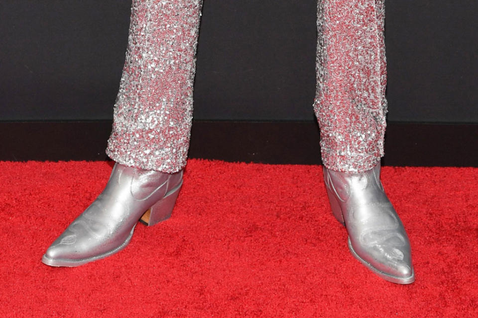 A close-up look at Lil Nas X’s shoes. - Credit: Andrew H. Walker/Shutterstock