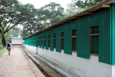 A shelter building constructed at a Rohingya repatriation centre is seen in Keruntoli near Teknaf, Bangladesh, November 14, 2018. REUTERS/Mohammad Ponir Hossain