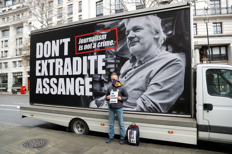 Protest against Julian Assange's extradition in London