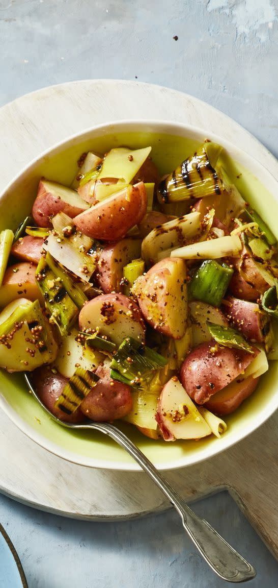 Grilled Leek Potato Salad