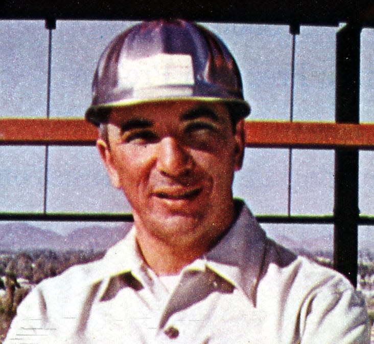 An undated photo shows Herman Chanen at a construction site. Chanen, founder of Chanen Construction, died at age 94.
