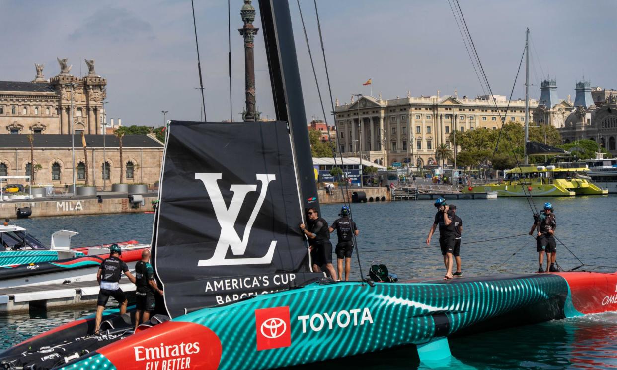 <span>Team New Zealand, the defending champions, are among the teams based in Port Vell for the duration of the event. </span><span>Photograph: Eric Renom/LaPresse/Rex/Shutterstock</span>