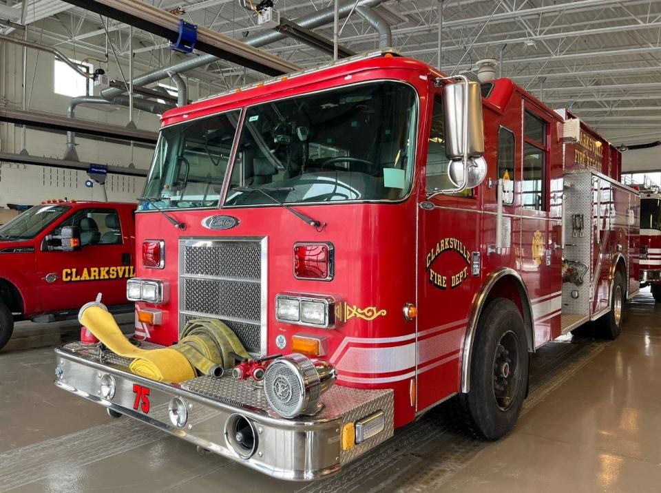 A Clarksville Fire Department fire truck used over the weekend responding to calls of carbon monoxide leaks around South Clarksville.