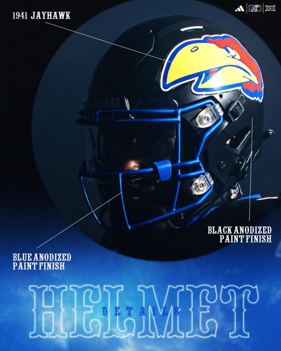 KU football reveals new black jerseys for week two