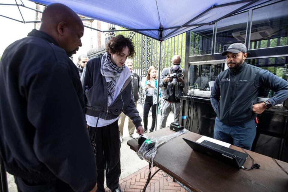 Columbia University restricted access to students who live on campus and “essential” staff early Tuesday. Seth Harrison / USA TODAY NETWORK