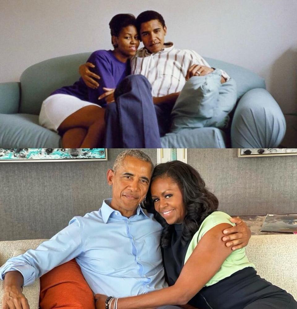 Michelle Obama and Barack Obama