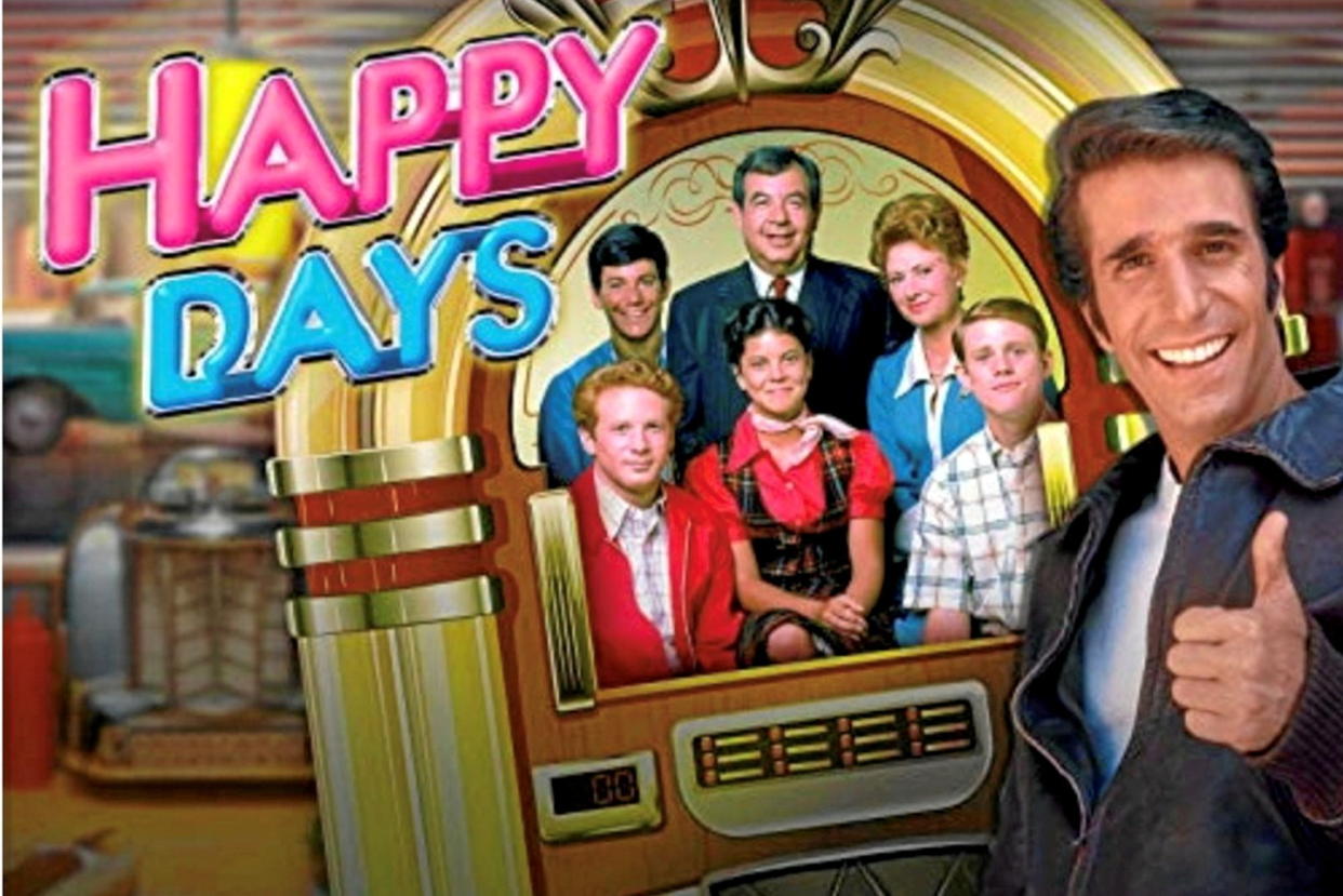 La série « Happy Days » a commencé à être diffusée en France en 1976 sur TF1 (le dimanche après-midi) sous le titre : « Les Jours heureux ».  - Credit:DR